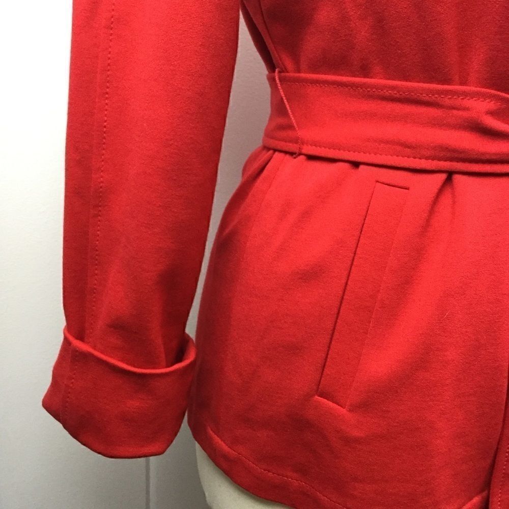 Pendleton Red Tie Waist Modal Wool Jacket MP - Picture 4 of 11